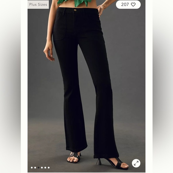 Pilcro by Anthropologie - The Icon Flare Jeans - Black Wash - Size 23 Tall - NWT - Picture 6 of 13